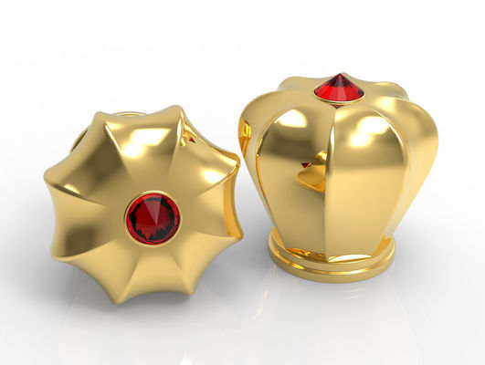 Caps de parfum métallique de fabrique de cristal exquis Caps de parfum métallique de couleur personnalisée Caps en alliage de zinc