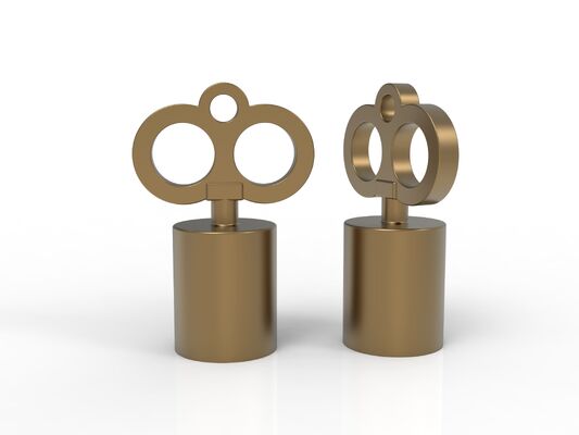 Fabrique Nouveau design de luxe de haute qualité en forme de clé Zamac Bouteille de parfum brillante Bouteilles de bouteilles de parfum en alliage de zinc Couvercles de parfum