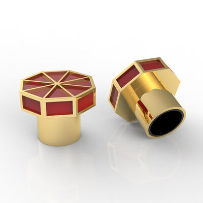 Capsules de parfum en forme de T en verre en alliage de zinc