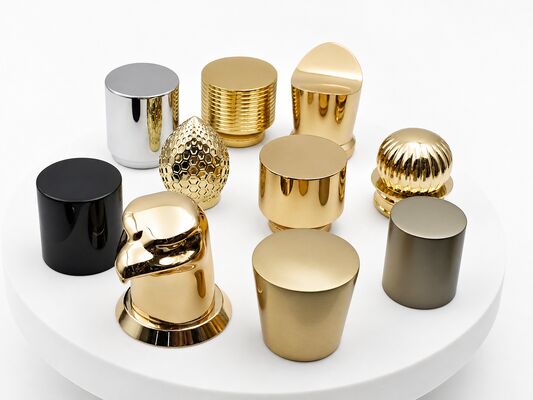 Capuchon parfumé en alliage de zinc écologique de luxe avec impression de logo personnalisée et design professionnel
