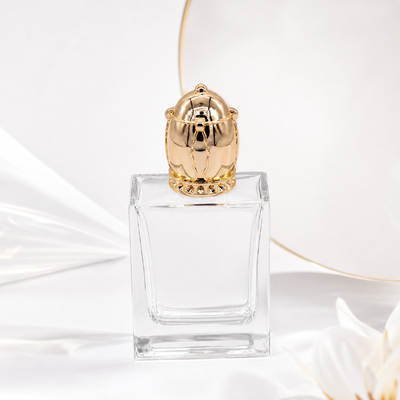 Bouchon de parfum Zamac en forme de balle en tons dorés avec une haute résistance à la corrosion pour les emballages de luxe