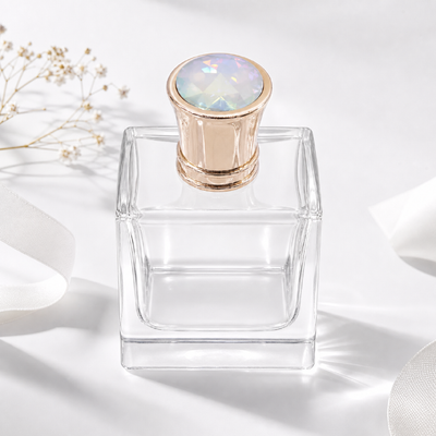 Conception personnalisée écologique légère Zamak bouchon de bouteille de parfum avec accent de pierre