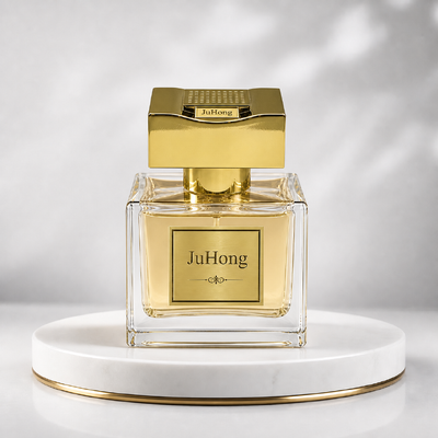 Bouchon de parfum Zamac plat carré | Couvercle de flacon de parfum en alliage de zinc plaqué or