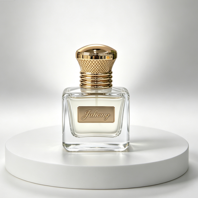 Bouchon de flacon de parfum en zamac texturé moleté de luxe plaqué or avec logo personnalisé, capuchon métallique pour parfum