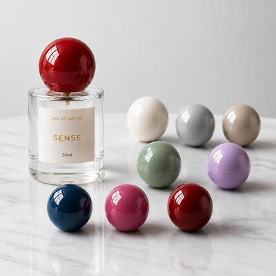 Morandi Couleur sphérique boule de parfum Cap Multi-couleur bouteille de parfum en plastique Couvercle Logo personnalisé Adapte 15mm FEA Cou
