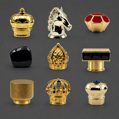 Zinc Alloy Fragrance Cap FEA15 Zinc Alloy Animal Floral Carved Perfume Bottle Lid Custom Logo Magnetic Perfume Bottle Cap Zinc Alloy Lid
