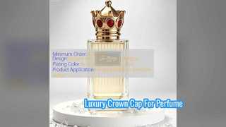Bouchon de Parfum Couronne Magnétique de Luxe avec Strass Rouge