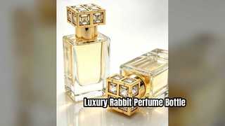 Récipient en verre rechargeable de bouteille de parfum de lapin de luxe