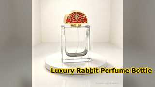 Récipient en verre rechargeable de bouteille de parfum de lapin de luxe